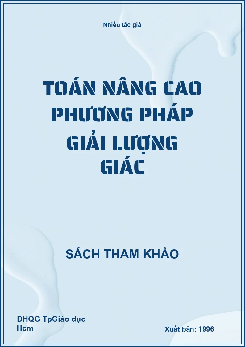 Toán Nâng Cao Phương Pháp Giải Lượng Giác