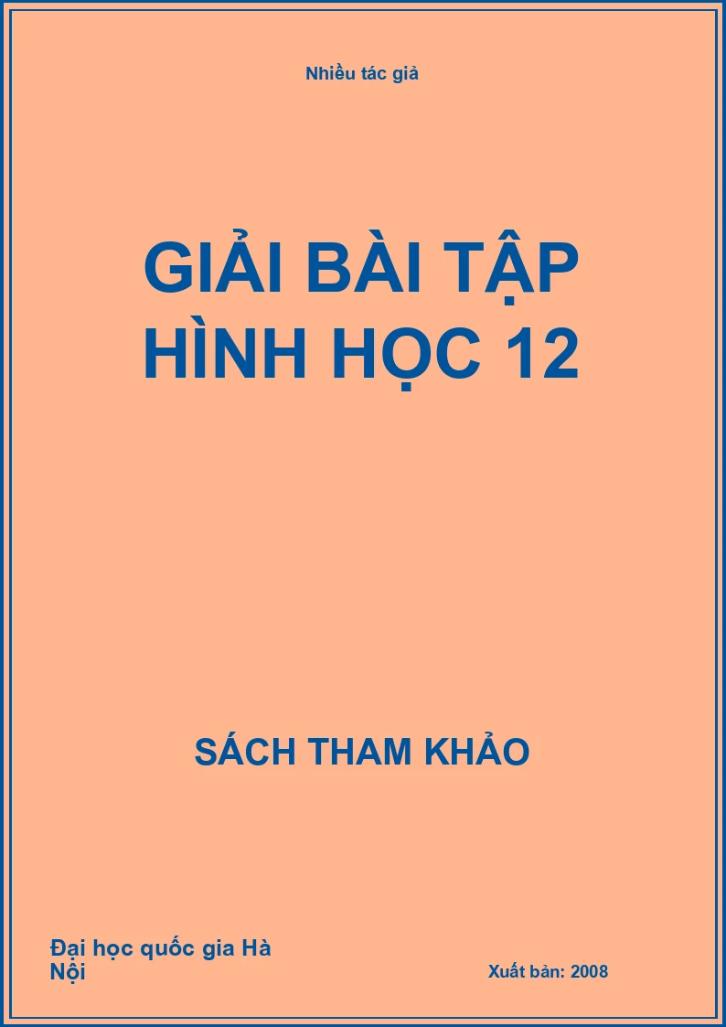 Giải bài tập hình học 12