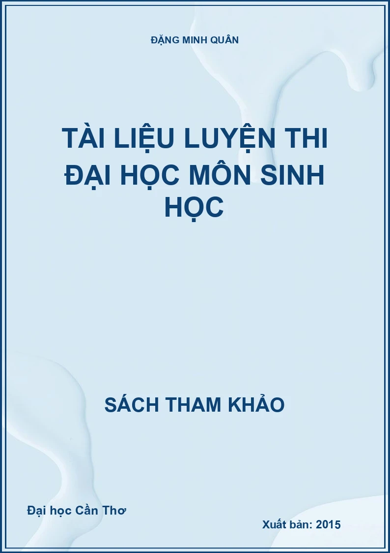 Tài Liệu Luyện Thi Đại Học Môn Sinh Học