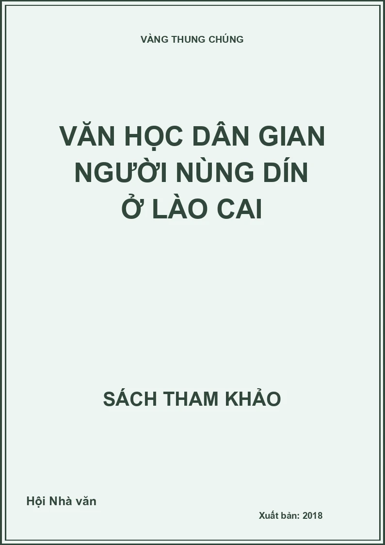 Văn học dân gian người Nùng Dín ở Lào Cai