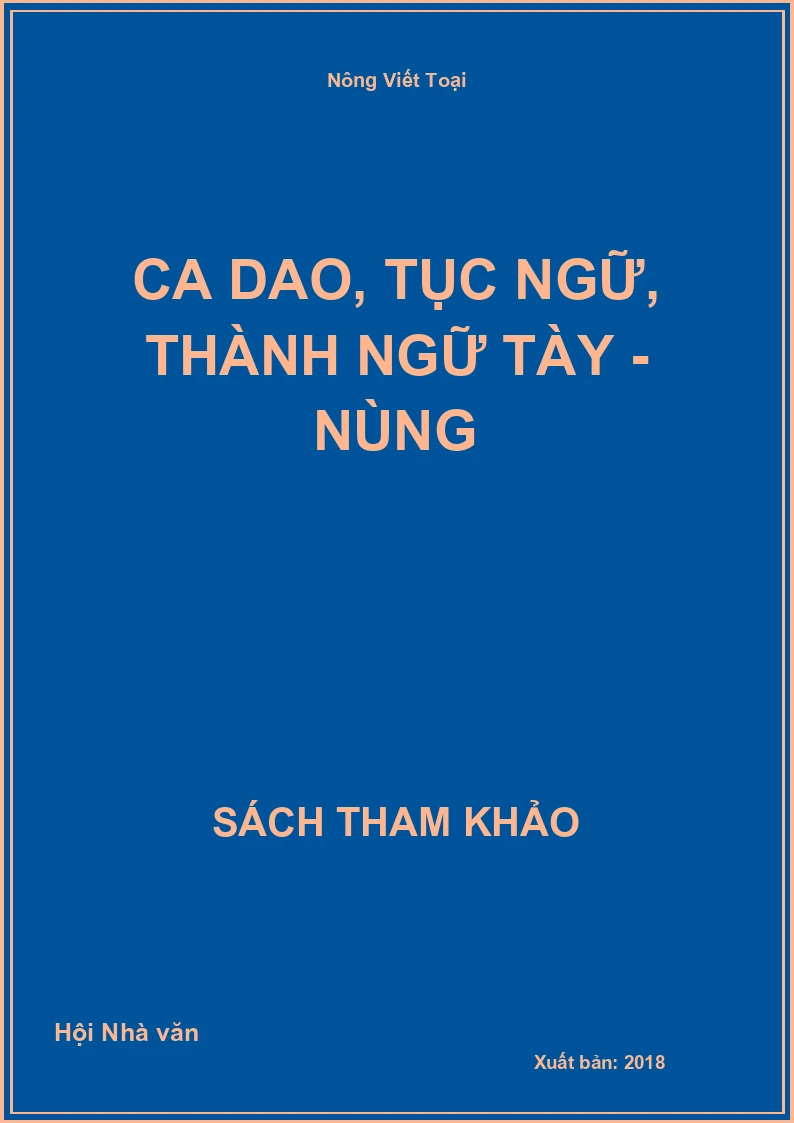 Ca dao, tục ngữ, thành ngữ Tày - Nùng