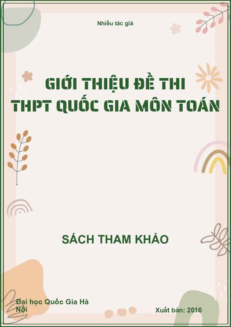 Giới thiệu đề thi THPT quốc gia môn toán