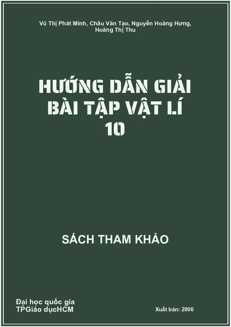 Hướng dẫn giải bài tập Vật lí 10
