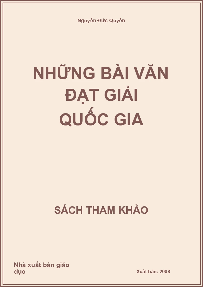 Những bài văn đạt giải quốc gia