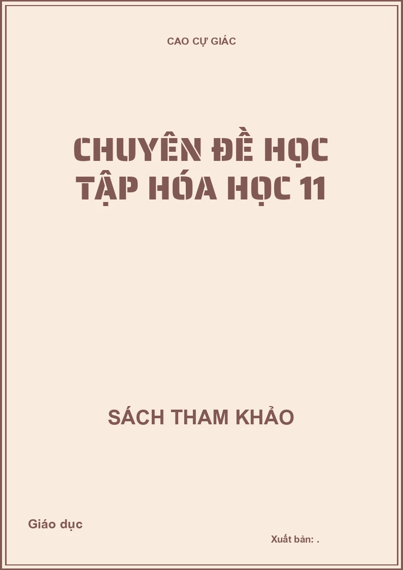 Chuyên đề học tập hóa học 11