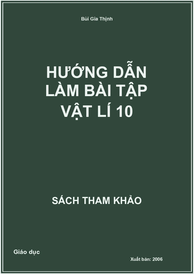Hướng dẫn làm bài tập vật lí 10