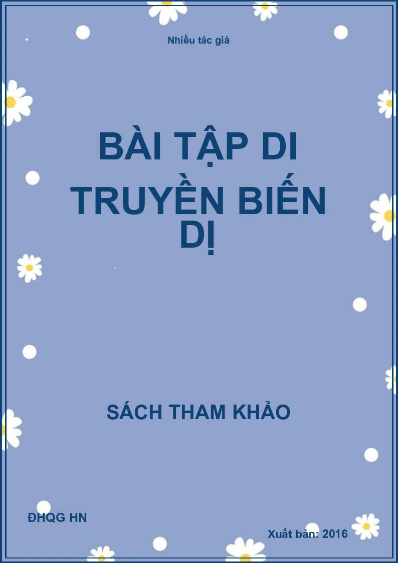 Bài tập di truyền biến dị