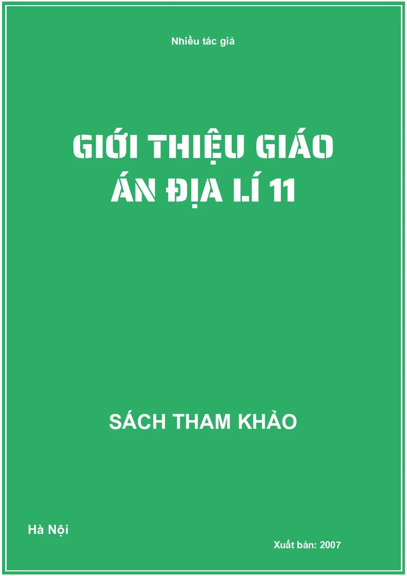 Giới thiệu giáo án địa lí 11