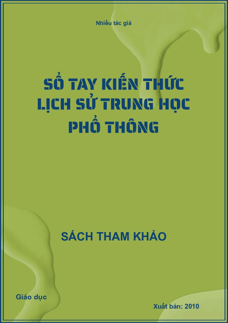 Sổ tay kiến thức lịch sử trung học phổ thông