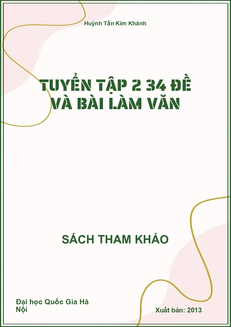Tuyển Tập 2 34 đề và bài làm văn