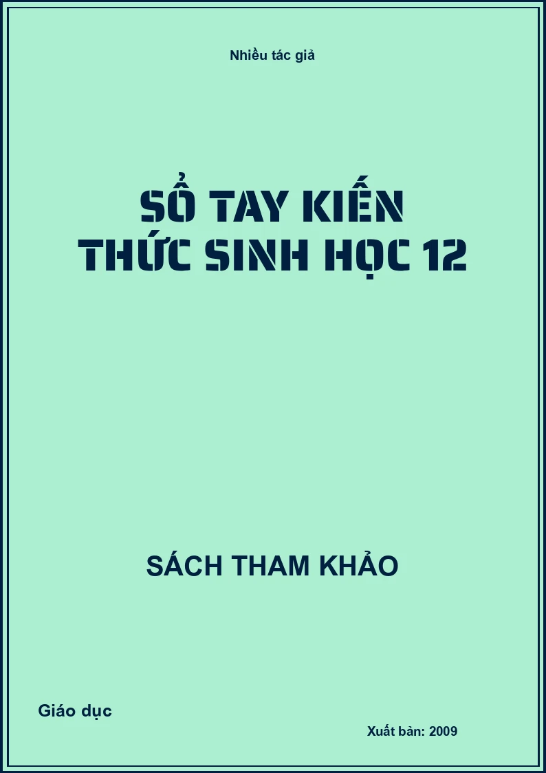 Sổ tay kiến thức sinh học 12