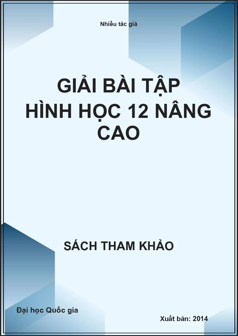 Giải bài tập hình học 12 nâng cao