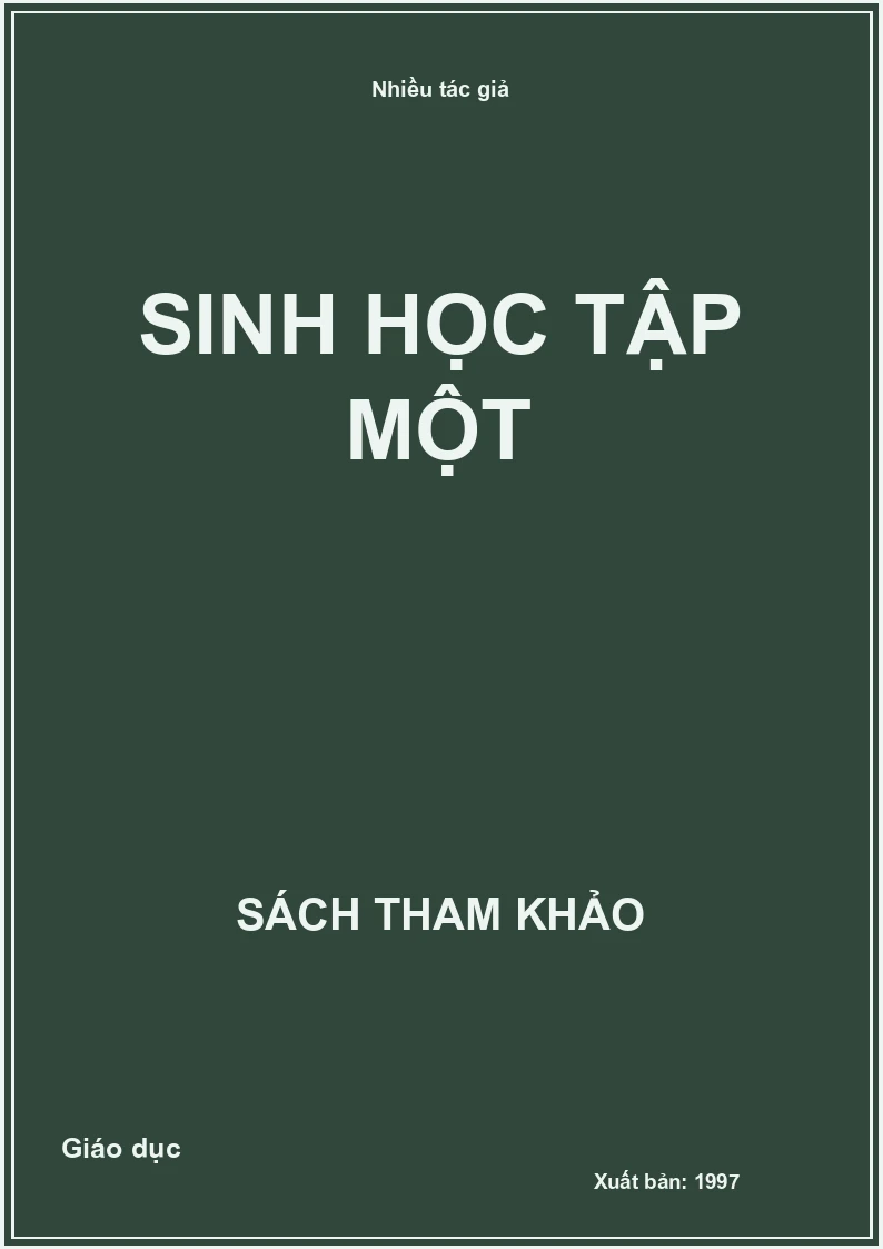 Sinh học Tập một