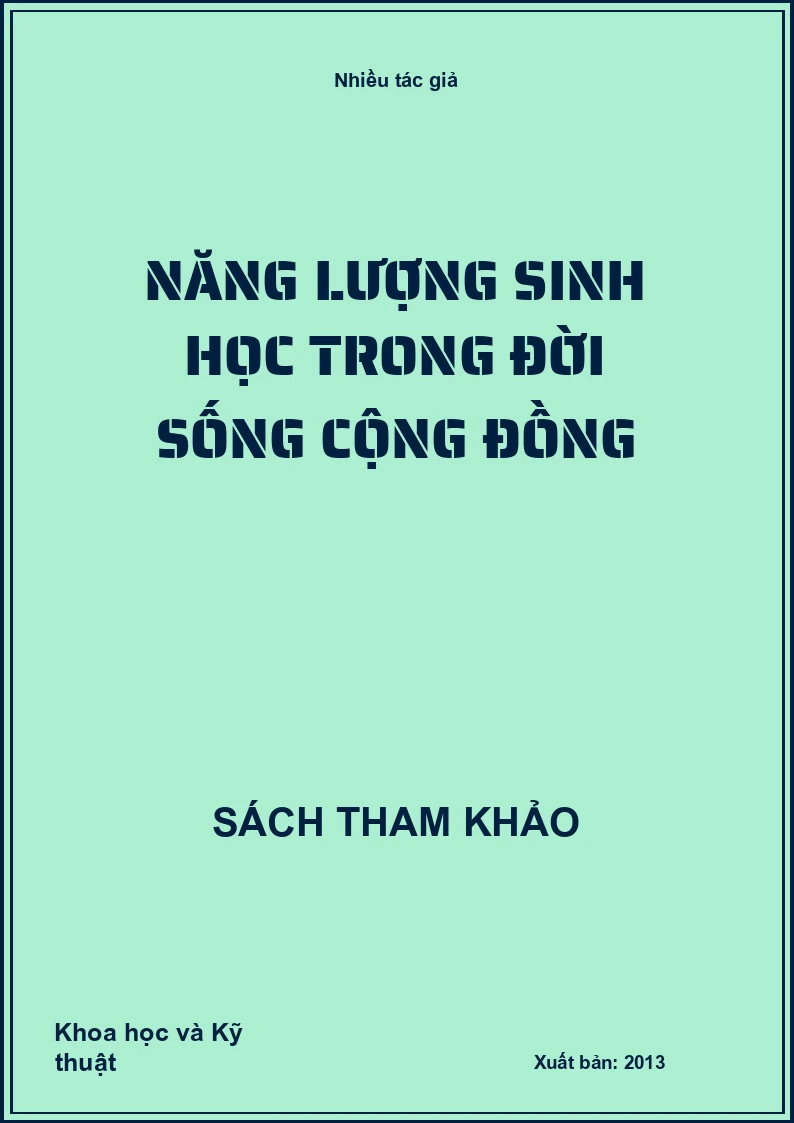 Năng lượng sinh học trong đời sống cộng đồng