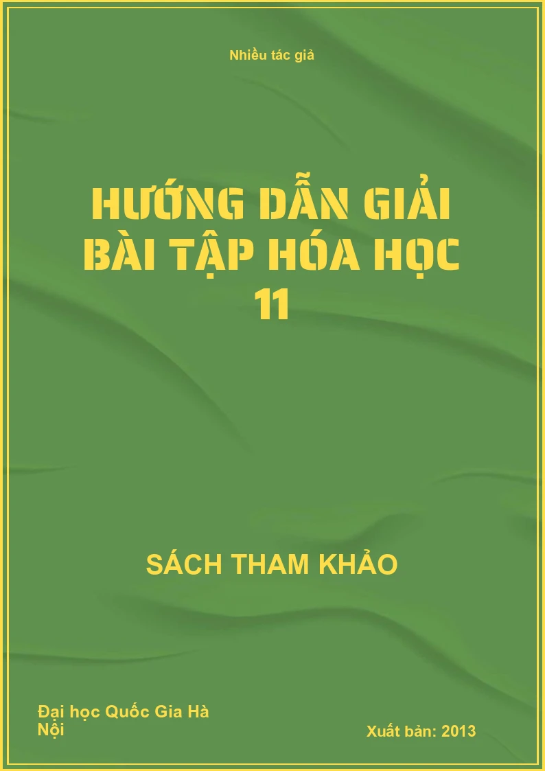 Hướng dẫn giải bài tập hóa học 11