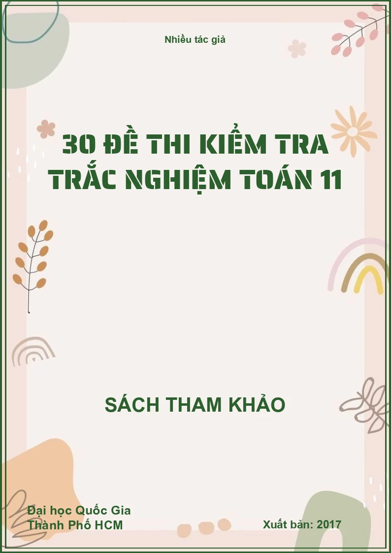 30 đề thi kiểm tra trắc nghiệm toán 11
