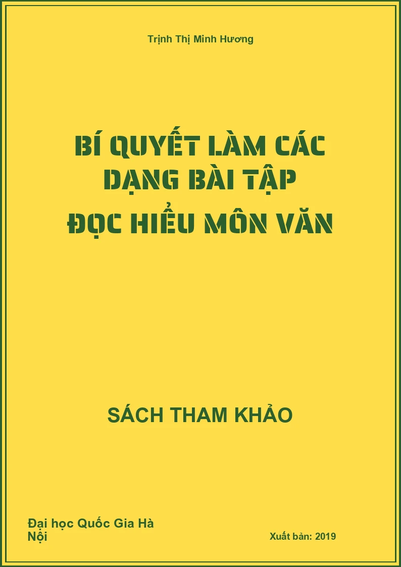 Bí quyết làm các dạng bài tập đọc hiểu môn Văn
