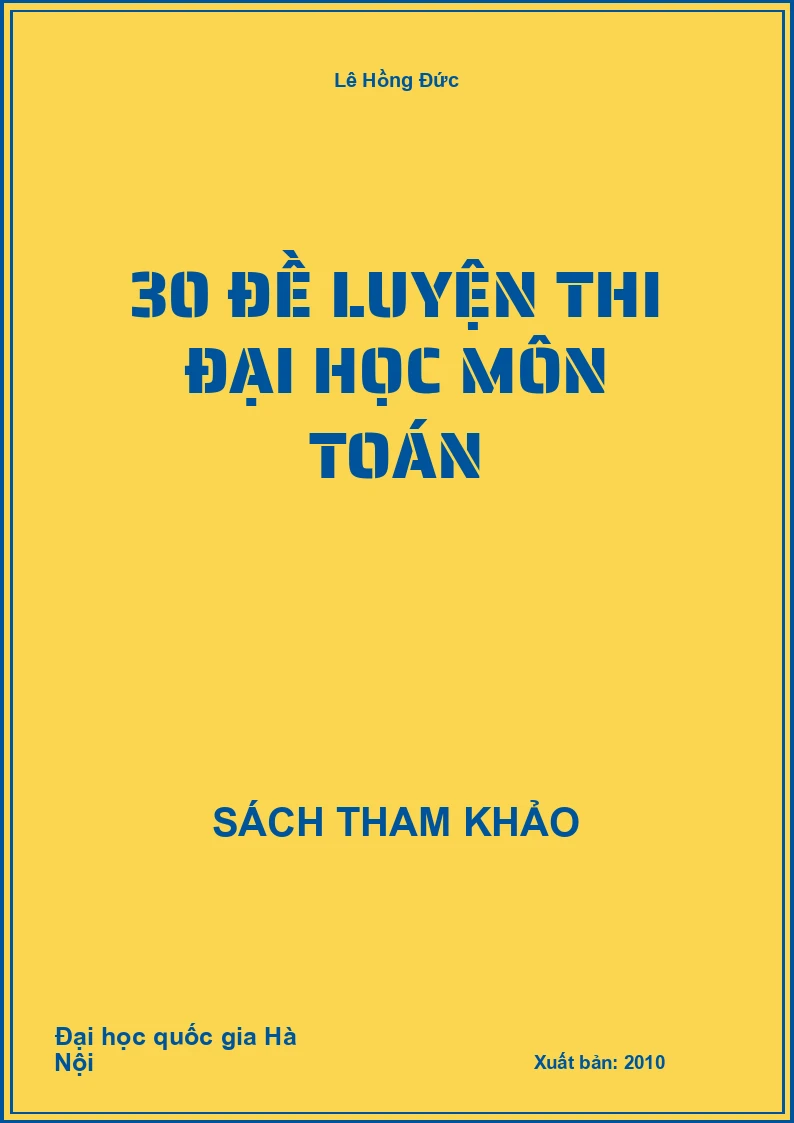 30 đề luyện thi đại học môn toán