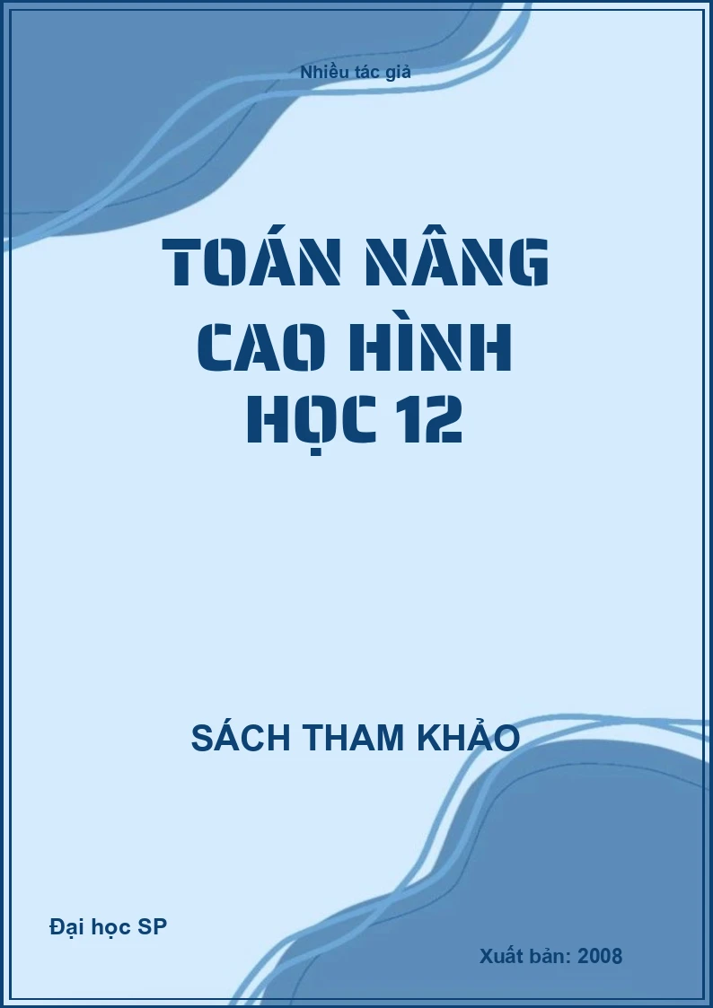 Toán Nâng Cao Hình Học 12