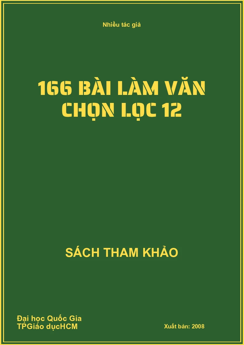166 bài làm văn chọn lọc 12