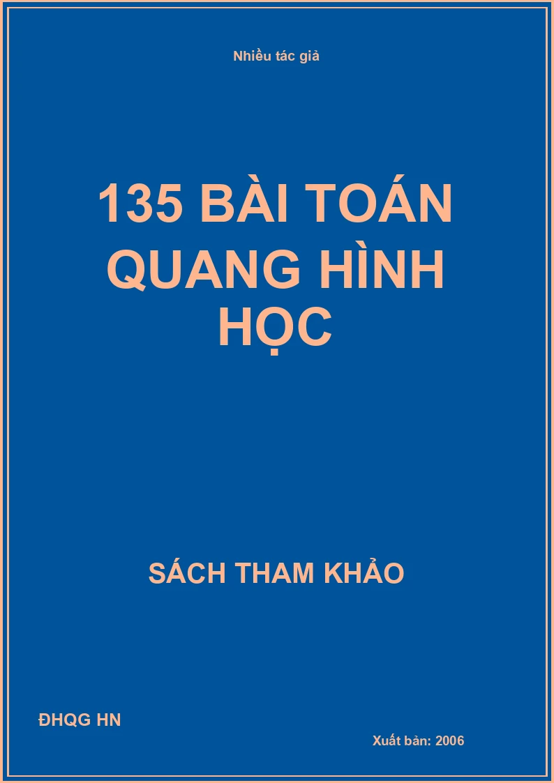 135 Bài Toán Quang Hình Học