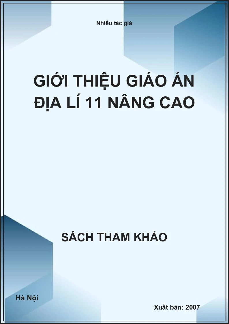 Giới thiệu giáo án địa lí 11 nâng cao
