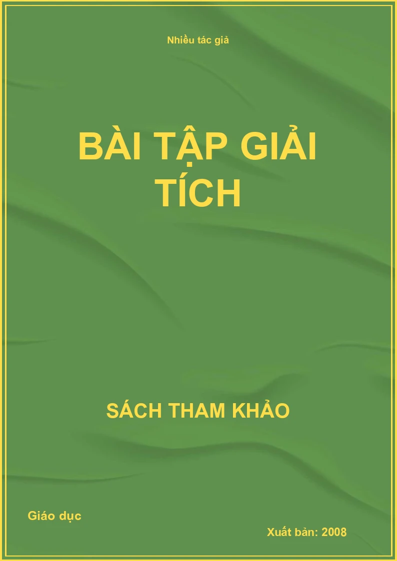 Bài Tập Giải Tích