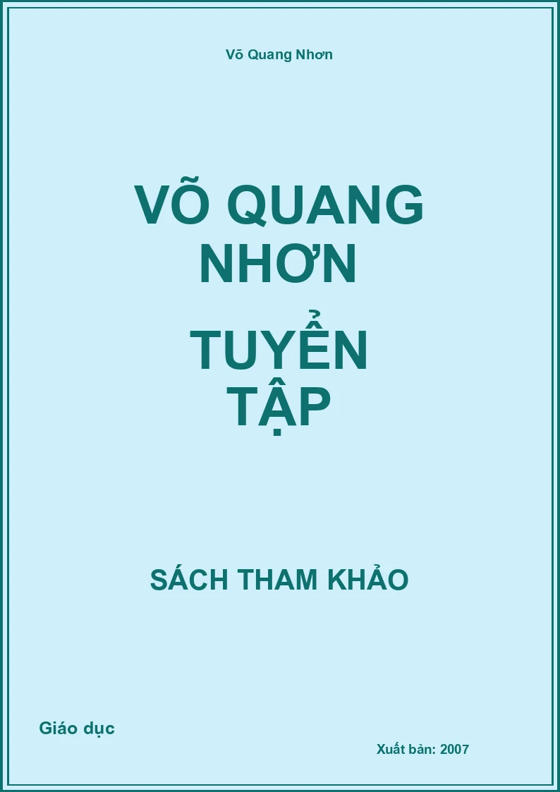 Võ Quang Nhơn tuyển tập