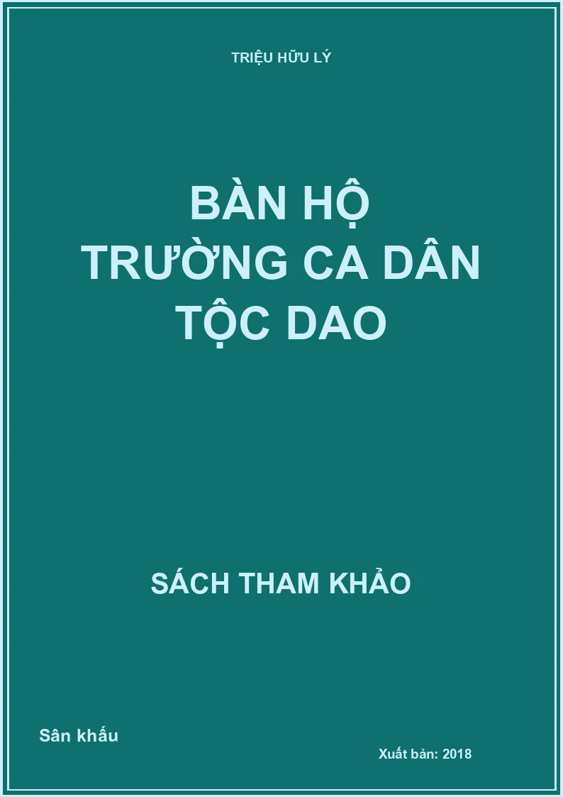 Bàn hộ trường ca dân tộc Dao