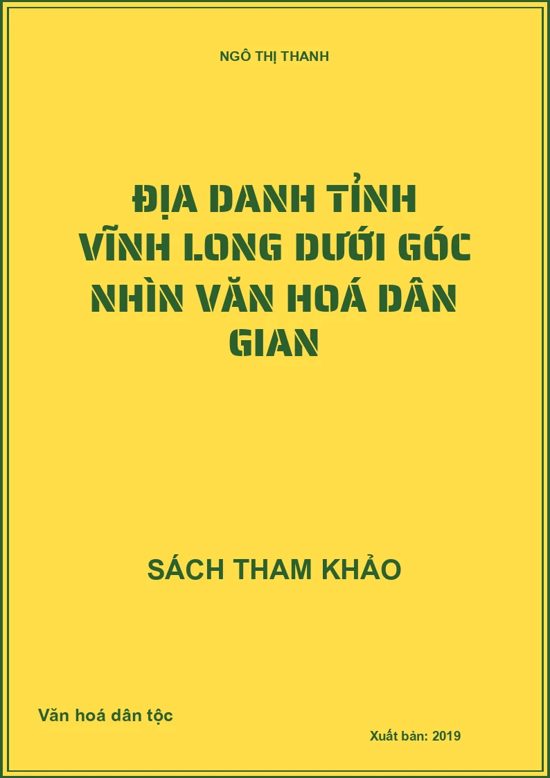 Địa danh tỉnh Vĩnh Long dưới góc nhìn văn hoá dân gian