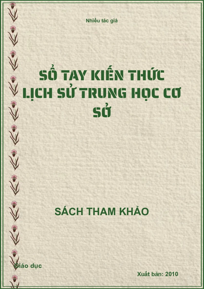 Sổ tay kiến thức lịch sử trung học cơ sở
