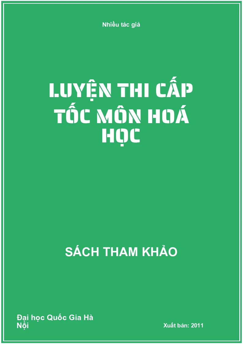 Luyện thi cấp tốc môn Hoá học