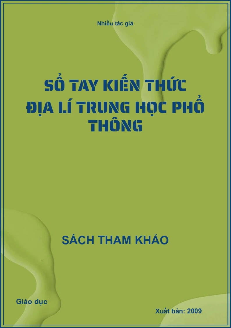 Sổ tay kiến thức địa lí trung học phổ thông