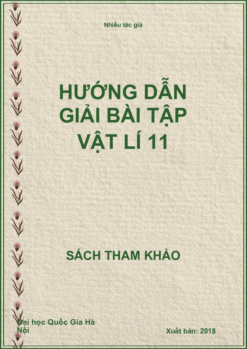 Hướng dẫn giải bài tập vật lí 11
