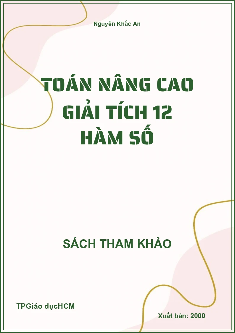 Toán nâng cao giải tích 12 hàm số