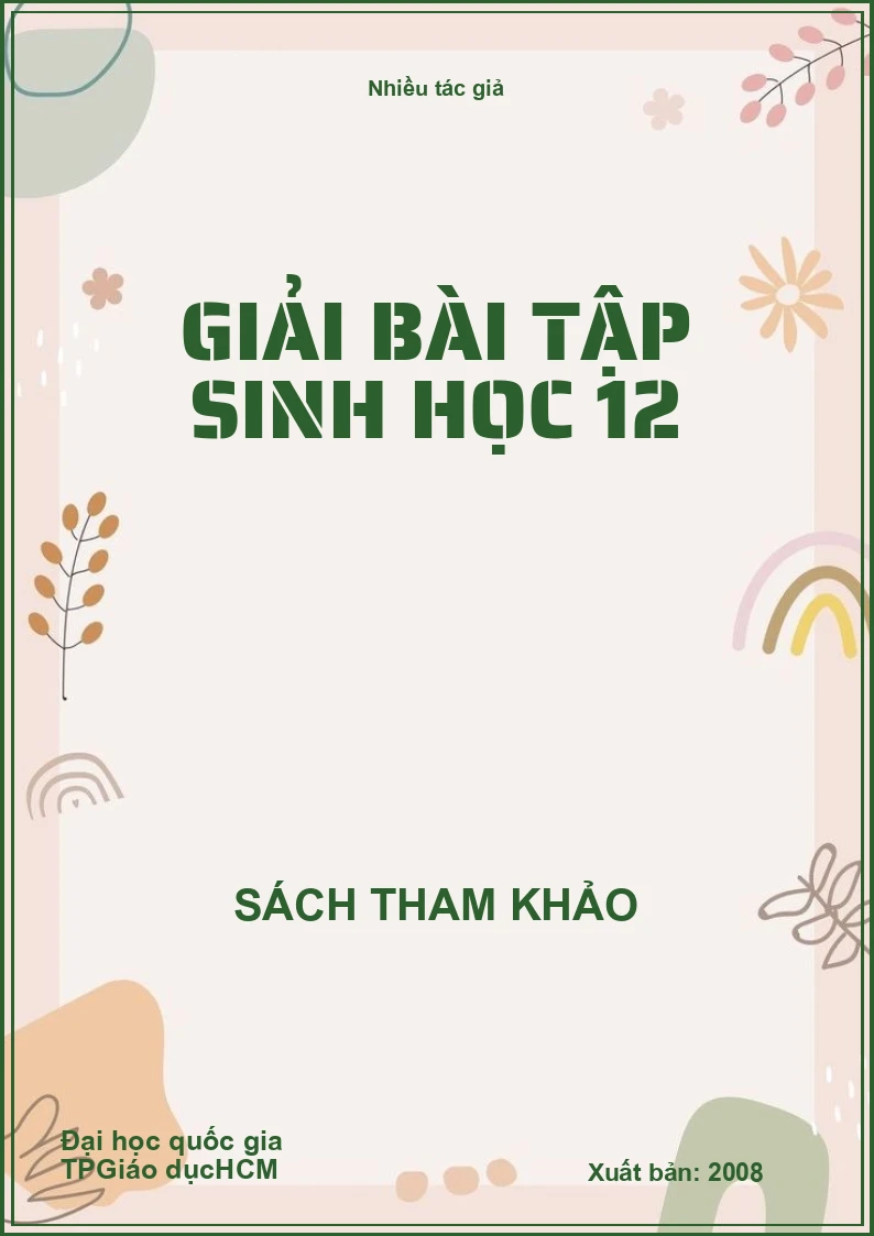 Giải bài tập Sinh học 12