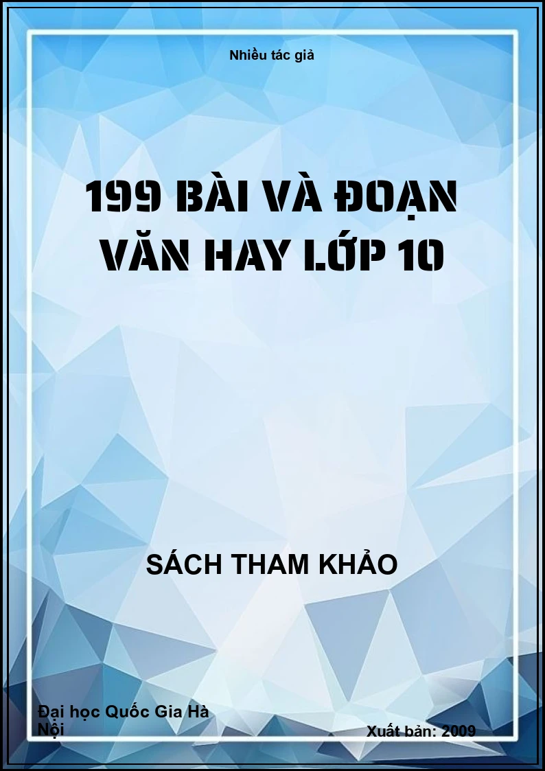 199 bài và đoạn văn hay lớp 10