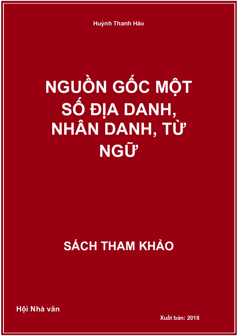 Nguồn gốc một số địa danh, nhân danh, từ ngữ