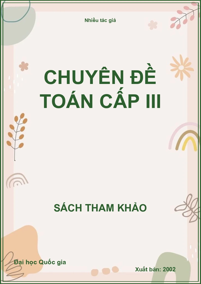 Chuyên Đề Toán Cấp Iii