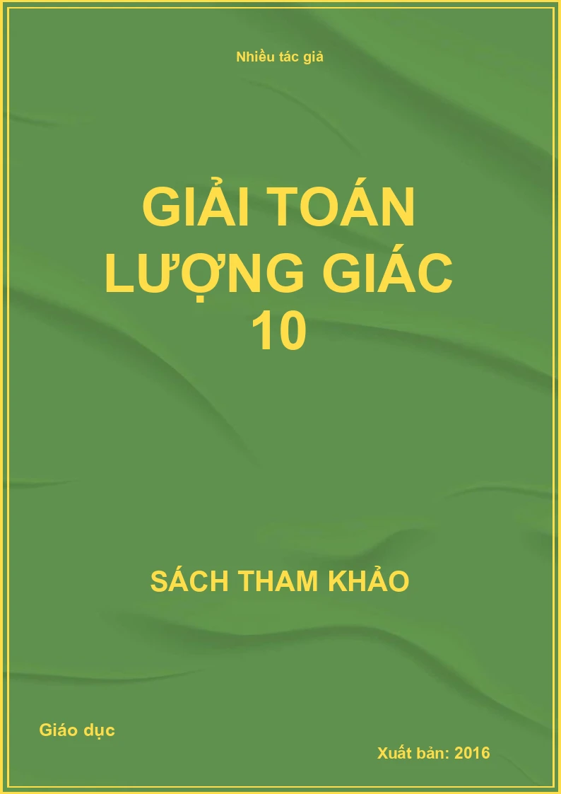 Giải toán lượng giác 10