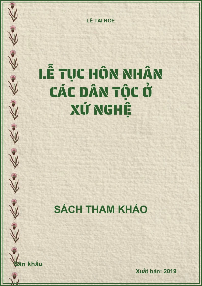 Lễ tục hôn nhân các dân tộc ở xứ Nghệ