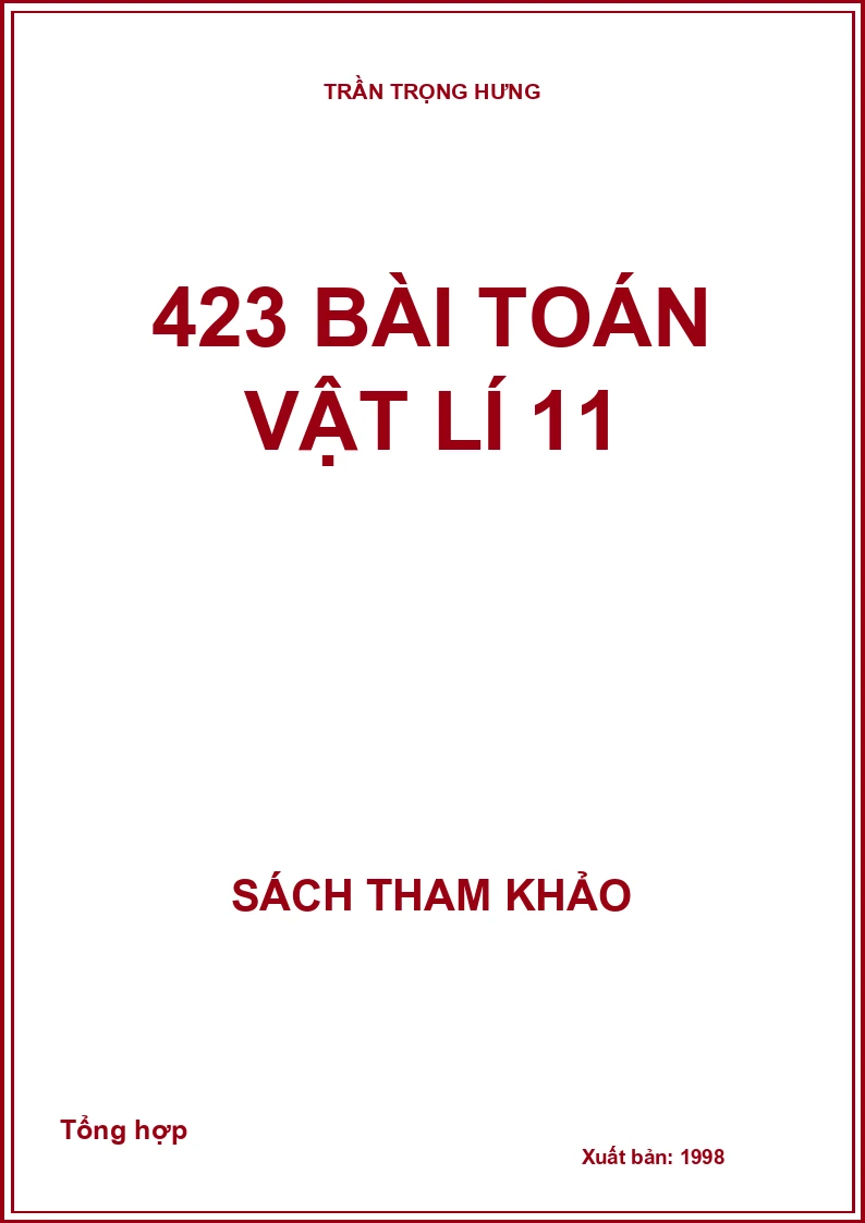 423 Bài Toán Vật Lí 11