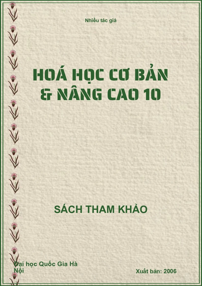 Hoá học cơ bản & nâng cao 10