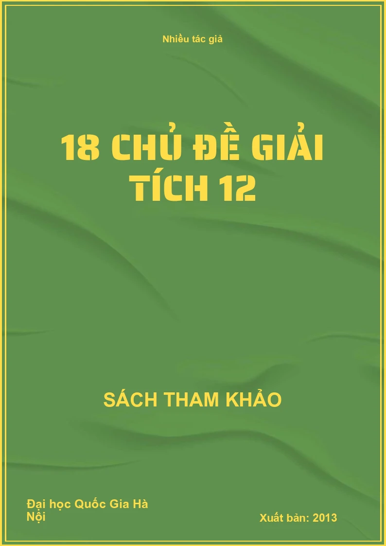 18 chủ đề giải tích 12