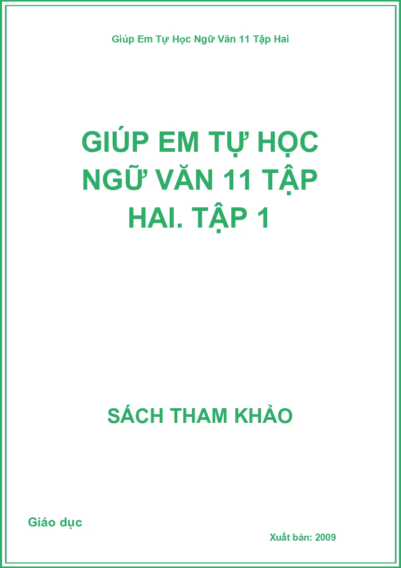 Giúp em tự học ngữ văn 11 tập hai