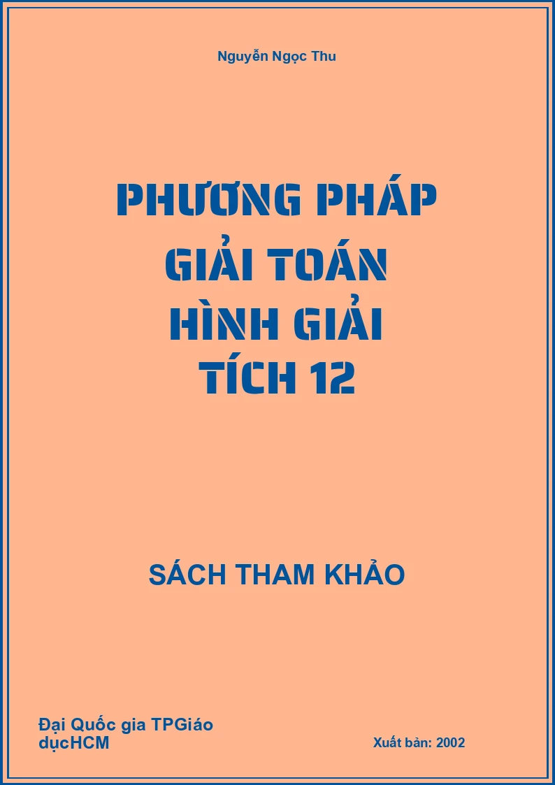 Phương pháp giải toán Hình giải tích 12