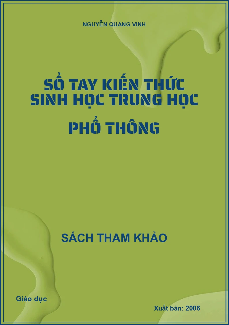 Sổ tay kiến thức sinh học trung học phổ thông