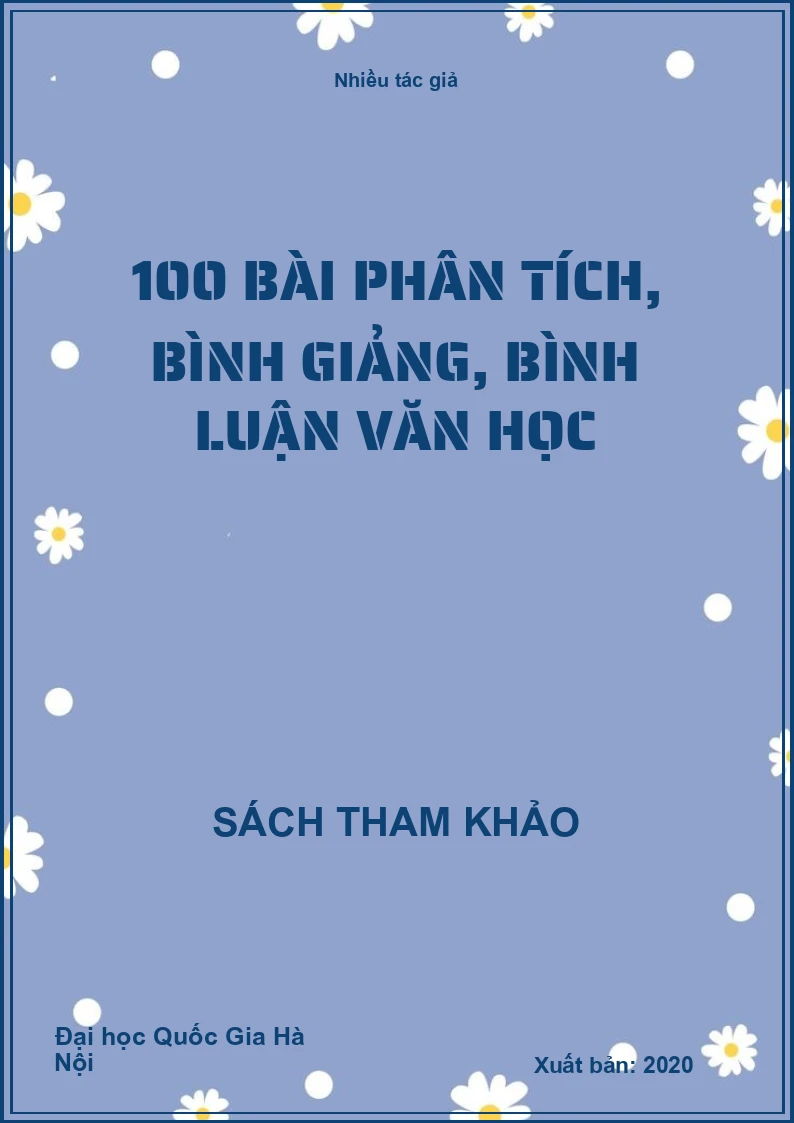 100 bài phân tích, bình giảng, bình luận văn học
