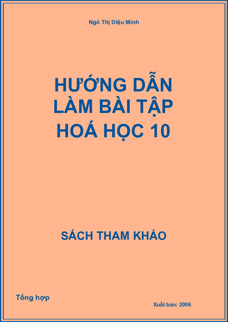 Hướng dẫn làm bài tập hoá học 10