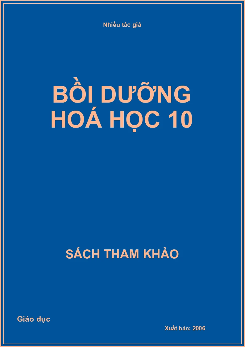Bồi dưỡng hoá học 10